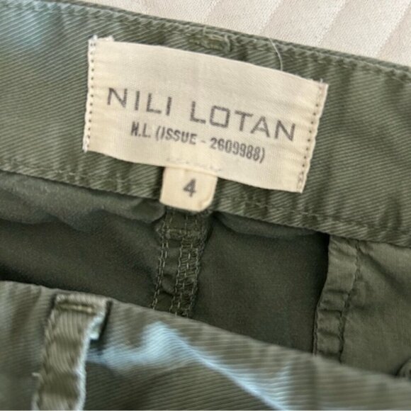 The Nili Lotan East Hampton Khaki Chino Pants Size 4 - Picture 4 of 9